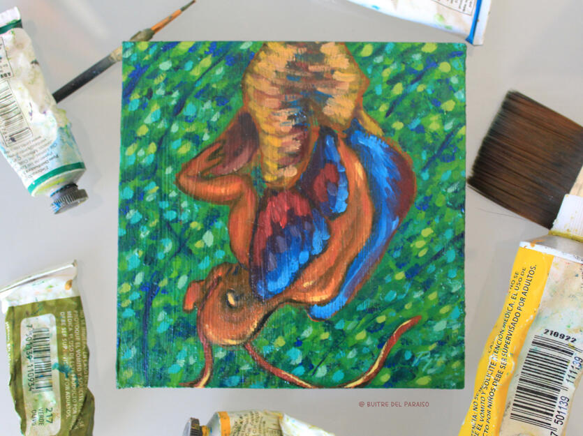 "Night Fairy B". 60 USD. 5.9x5.9in / 15x15cm.