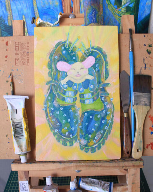 "Mis Zapatitos". 140 USD.12.5x8in / 31.5x20cm
