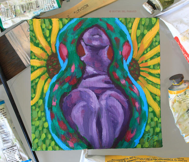 "Night Fairy P". 60 USD. 5.9x5.9in / 15x15cm