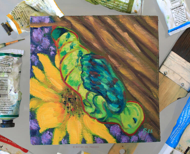 "Night Fairy F". 60 USD. 6x6in / 15x15cm