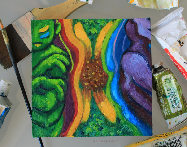 "Night Fairy L". 60 USD. 6x6in / 15x15cm