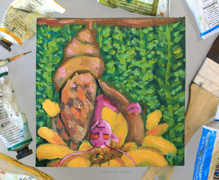 "Night Fairy G". 60 USD. 5.9x5.9in / 15x15cm